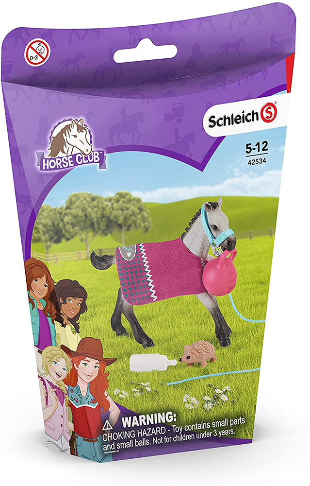 MINIATURE SCHLEICH PLAYFUL FOAL WITH ACCESSORIES