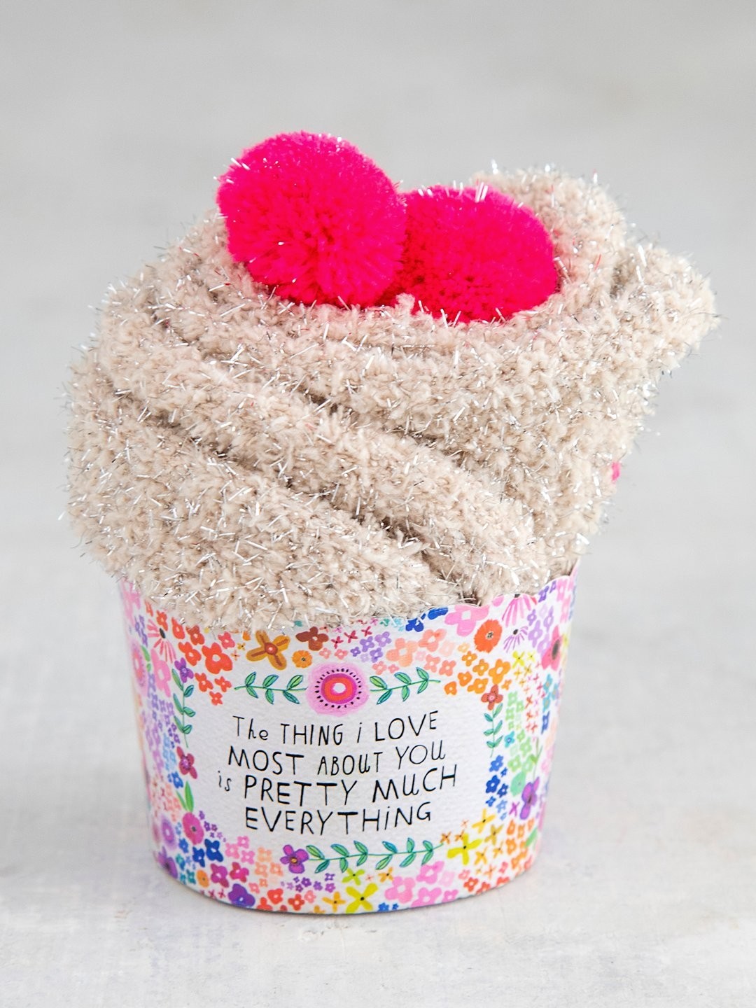 NATURAL LIFE  SOCKS CUPCAKE THE THING I LOVE MOST (ONE SIZE)