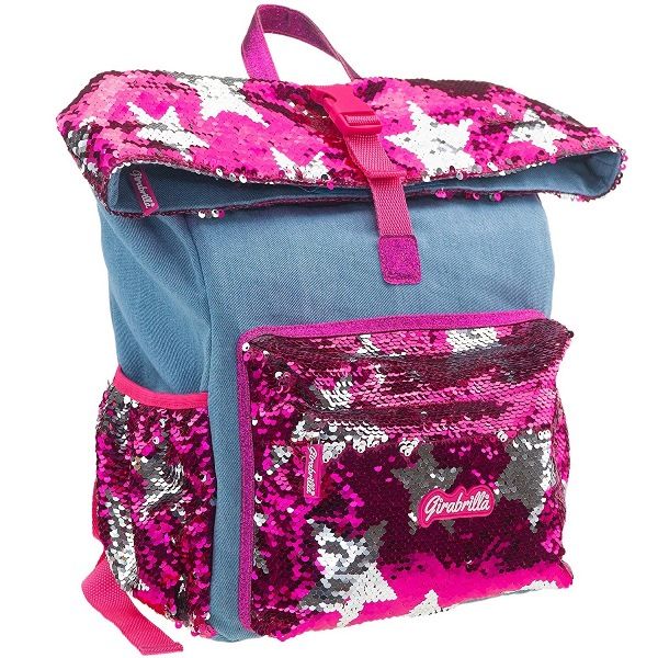 BACKPACK WITH SEQUINS ROLL TOP GIRABRILLA