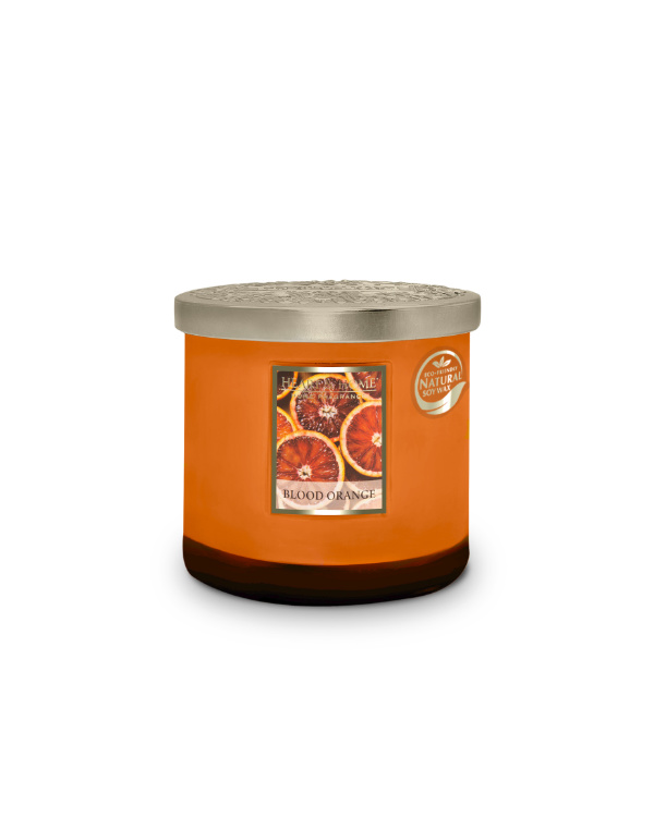 HEART & HOME CANDLE WITH DOUBLE WICK 230g BLOOD ORANGE