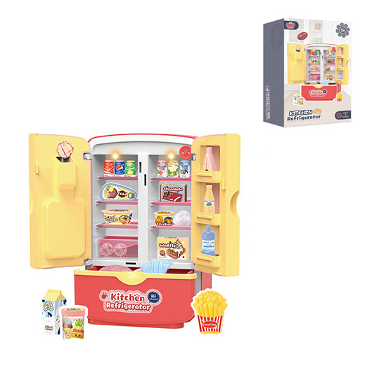 SET REFRIGIRATOR WITH LIGHT AND SOUNDS ACCESSORIES  - 2 COLORS