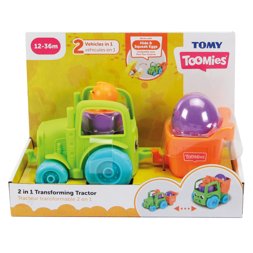 TOMY TOOMIES BABY TODDLER TOY TRANFORMING TRACTOR 2 IN 1 FOR 12-36 MONTHS