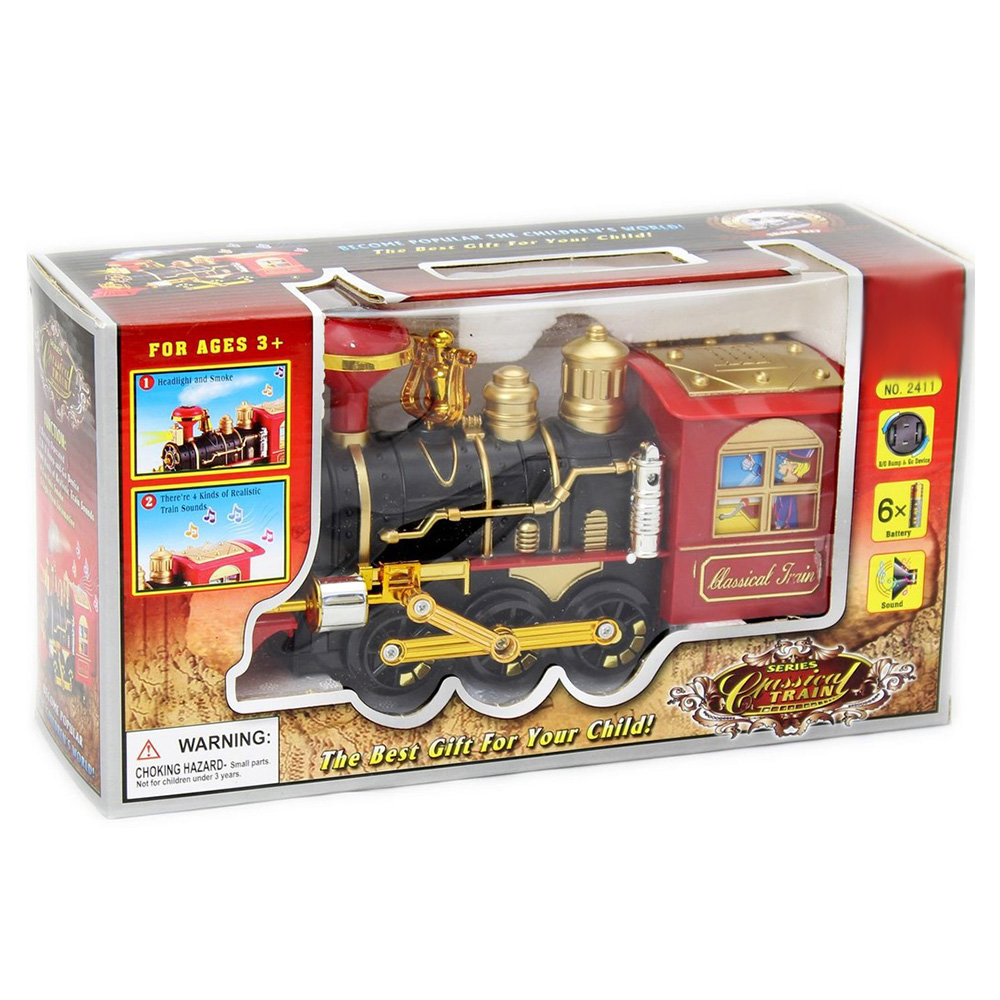 LOCOMOTIVE WITH SOUNDS AND LIGHT, PRODUCES STEAM