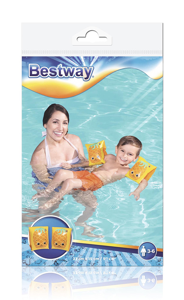 BESTWAY INFLATABLE ARM BANDS 23X15 cm FRUITS - PINEAPPLE