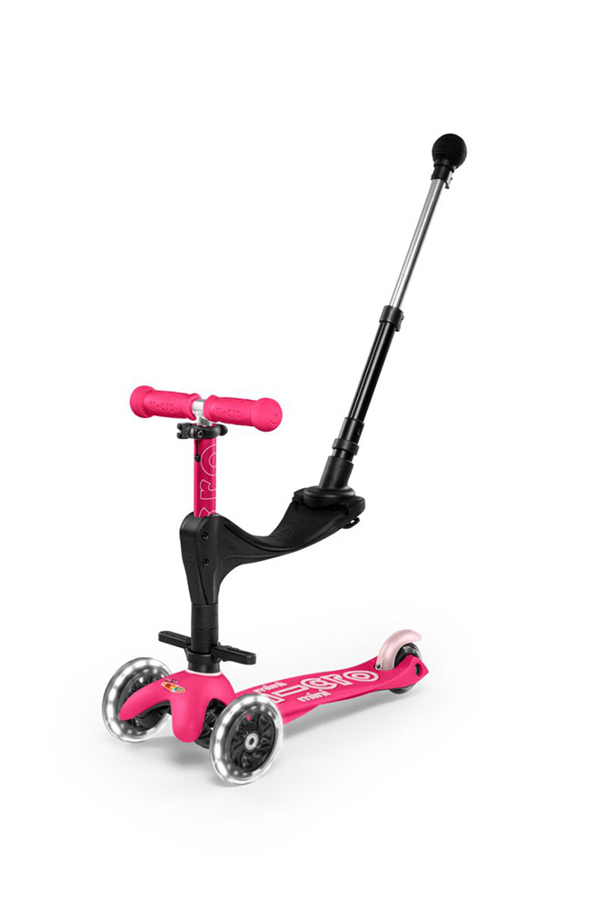 MICRO 3-WHEELS MICRO 3 ΣΕ 1 DELUXE PLUS LED SCOOTER PINK
