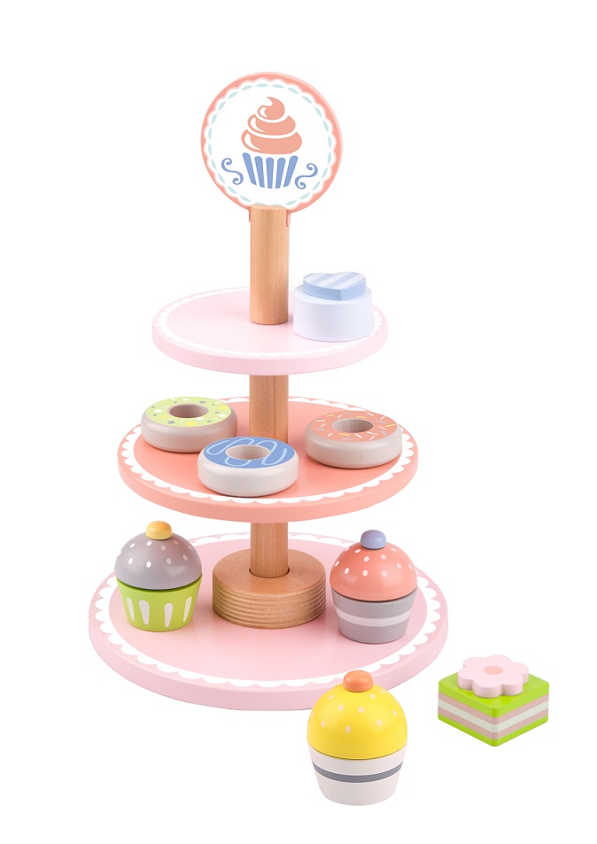WOODEN STAND WITH SWEETS