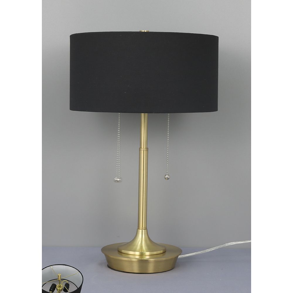 DECO METAL GOLD BLACK TABLE LAMP 30X48 cm