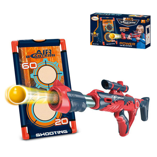GUN WITH SOFT BALLS AND TARGET