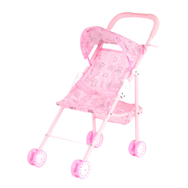 METALLIC DOLL\'S STROLLER WITH TENT