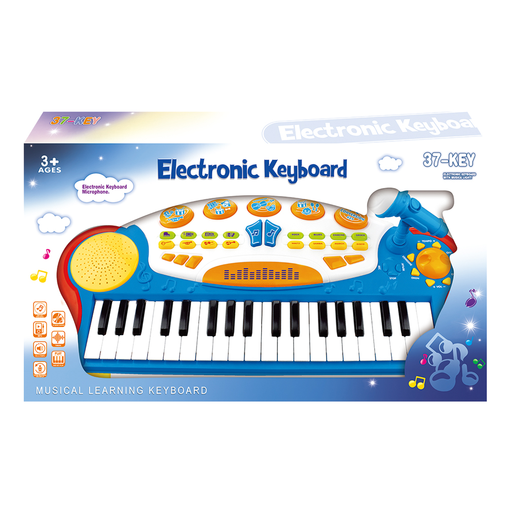 KIDS PIANO WITH 37 KEYS AND MICROPHONE