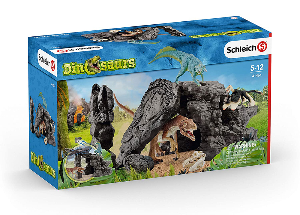 MINIATURES SCHLEICH DINO SET WITH CAVE