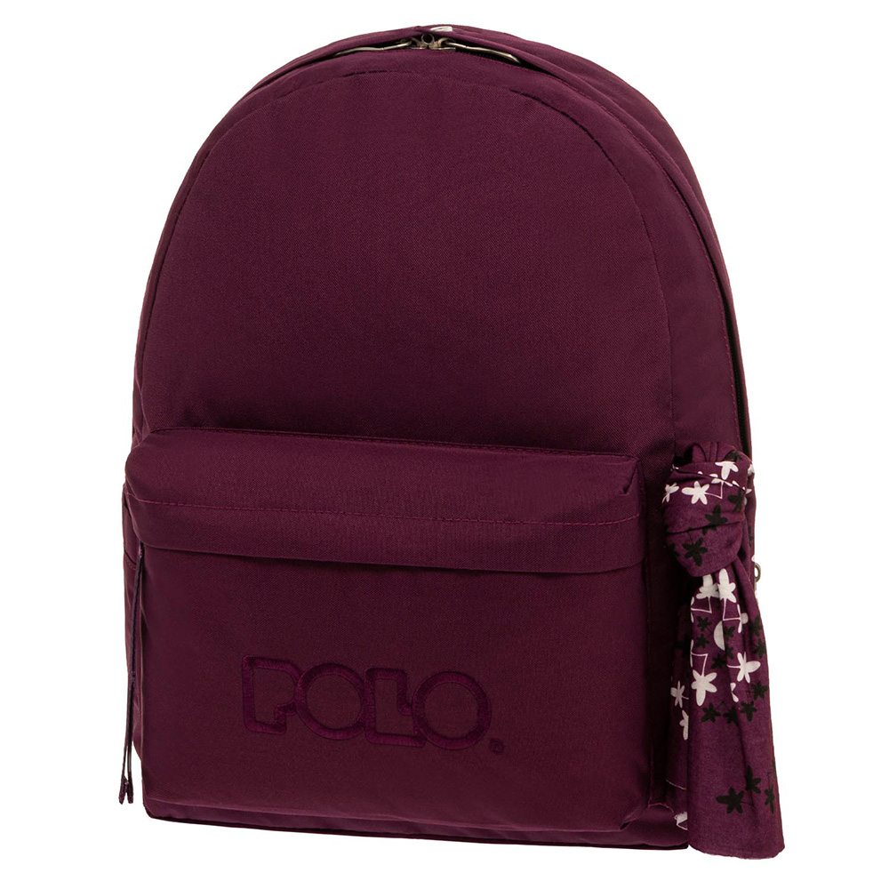 POLO BACKPACK ORIGINAL SCARF WITH SCARF 2023 - EGGPLANT