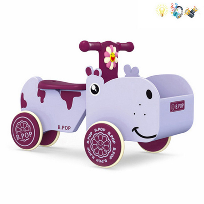WALKER LILAC HIPPO WITH LIGHTS AND SOUNDS