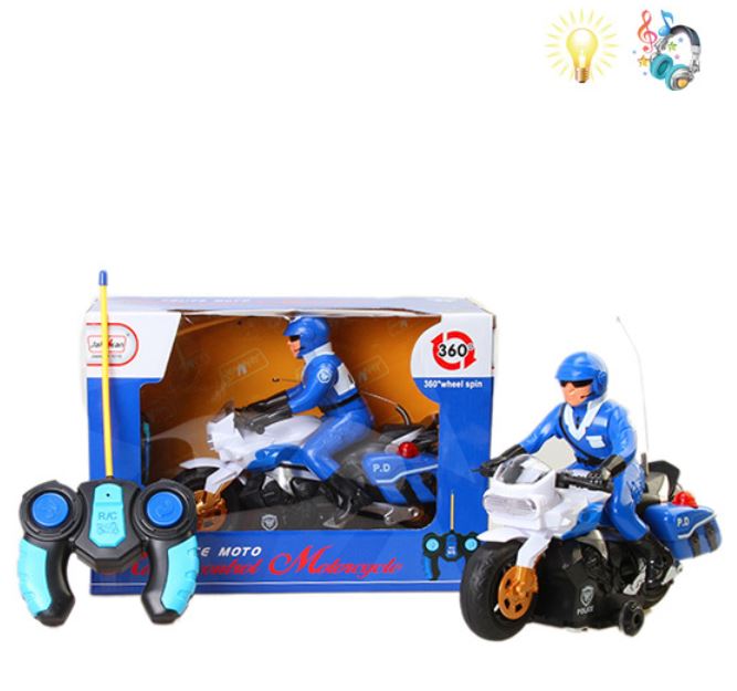 REMOTE CONTROLLED POLICE MOTORCYCLE WITH LIGHTS AND SOUND 27MHz