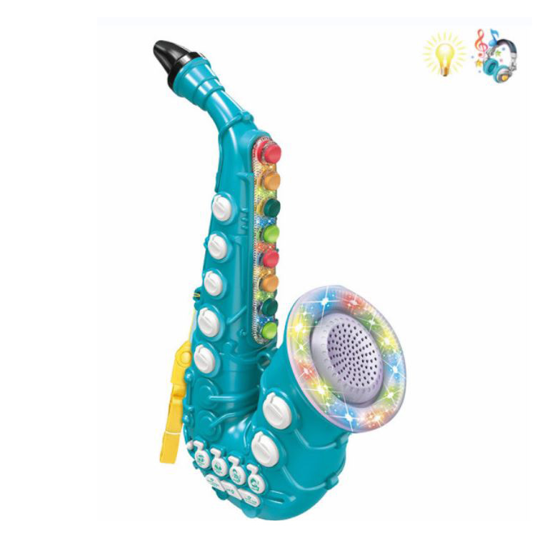 BABY SAXOPHONE WITH SOUNDS AND LIGHTS - BLUE