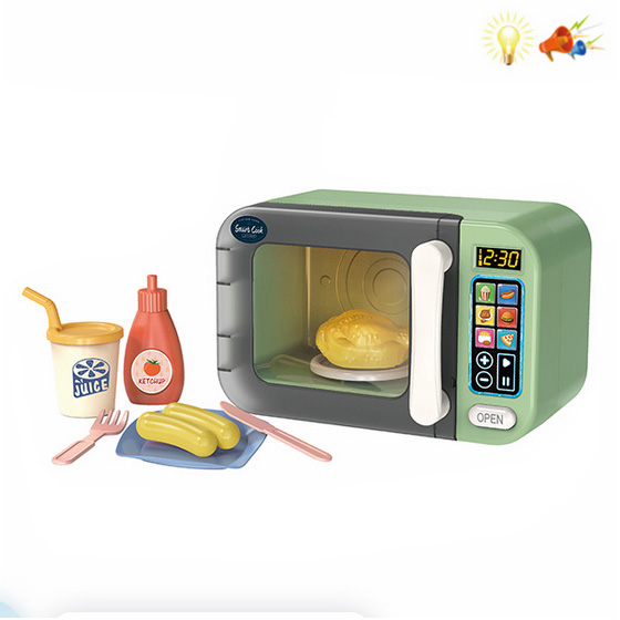 KITCHEN SET ELECTRONIC MICROWAVE OVEN WITH SOUNDS AND LIGHTS