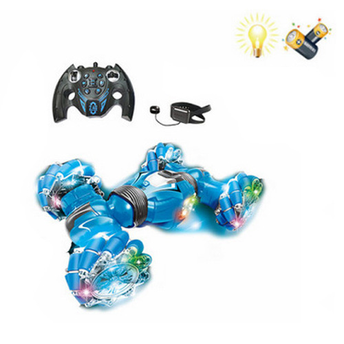 REMOTE CONTROL CAR 1:12 WITH WATCH, LIGHTS AND SOUND USB 2.4GHz - BLUE