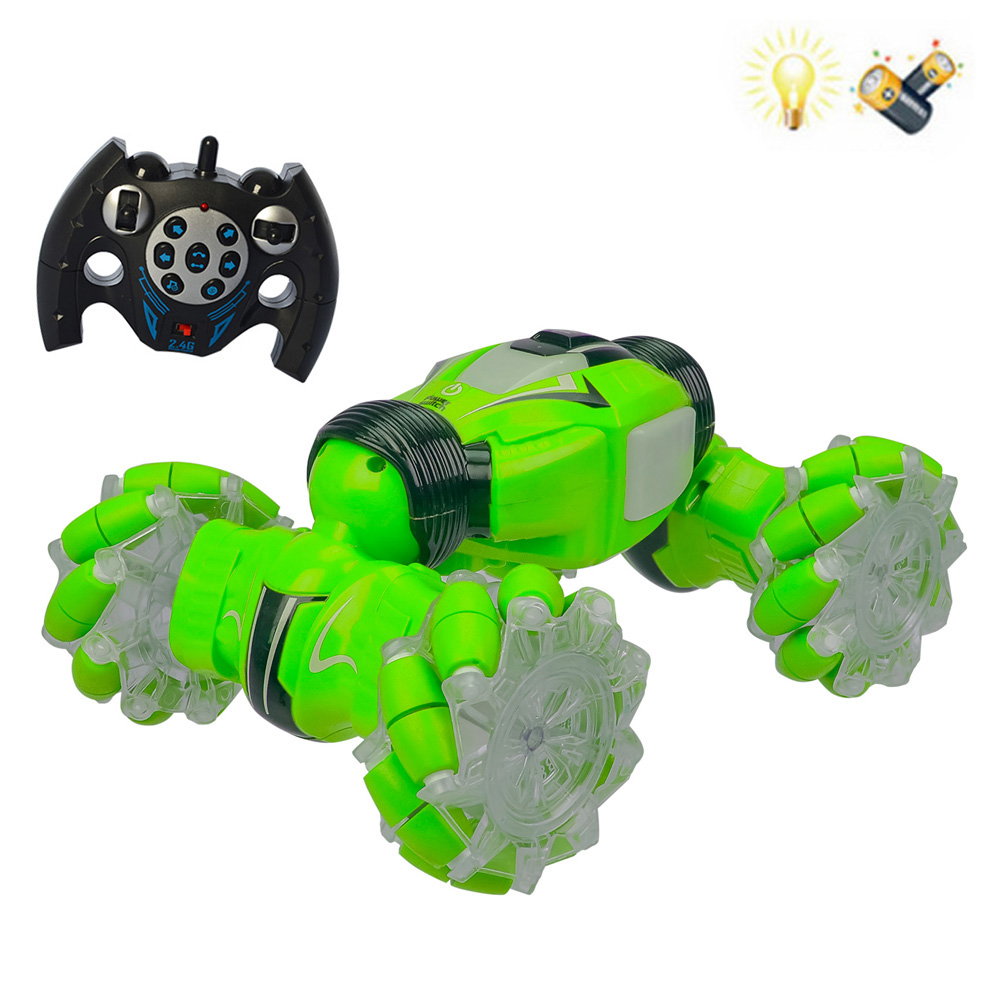 REMOTE CONTROL CAR 1:12 WITH WATCH, LIGHTS AND SOUND USB 2.4GHz - GREEN