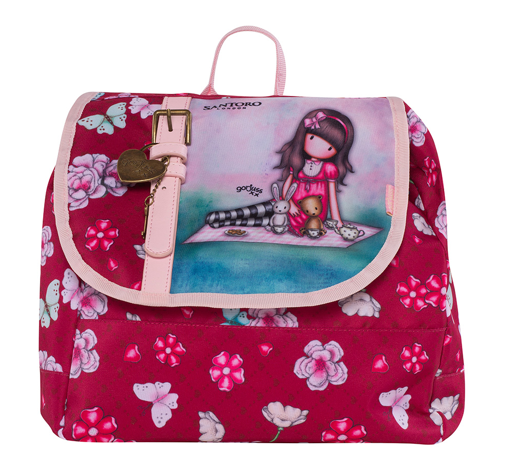 SMALL BACKPACK WITH LID GORJUSS FUCHSIA