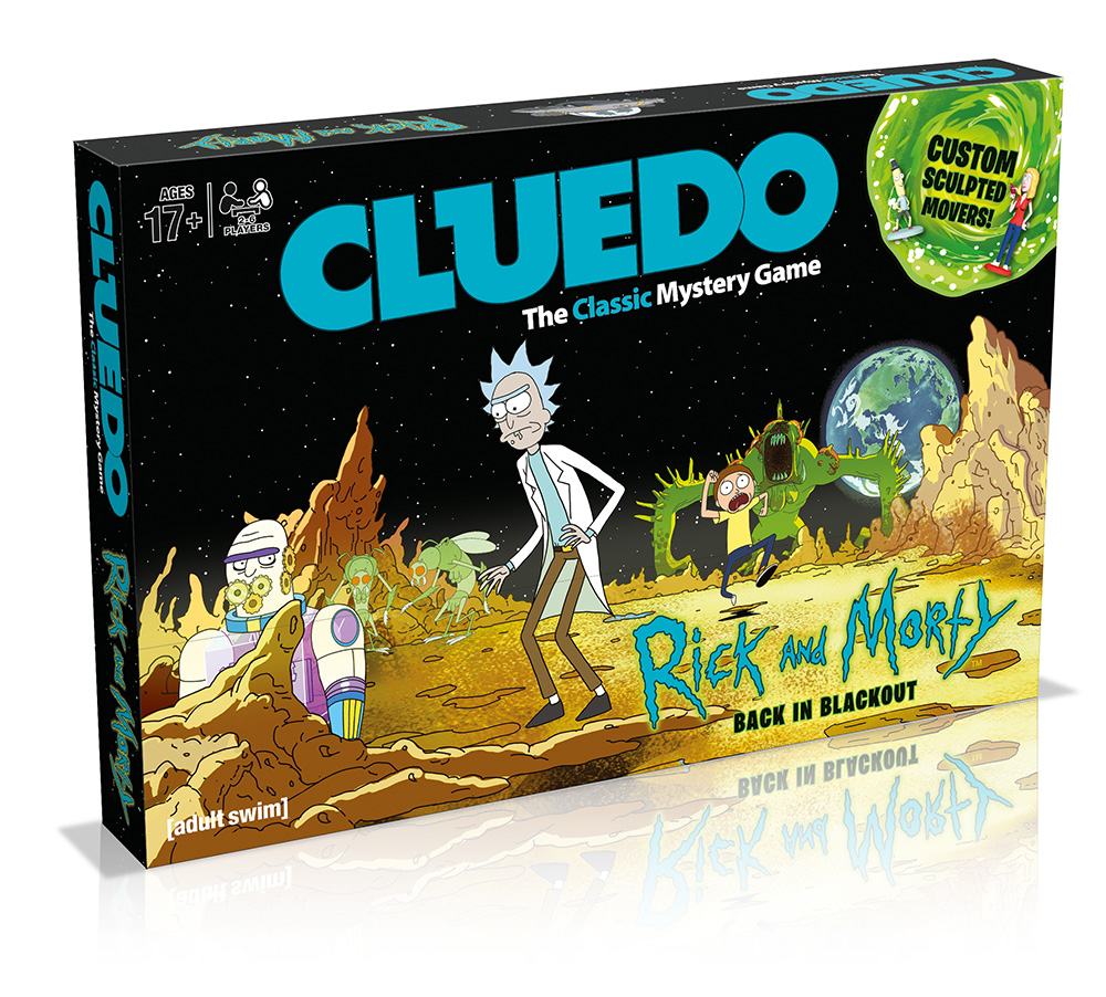 WINNING MOVES BOARD GAME CLUEDO RICK AND MORTY