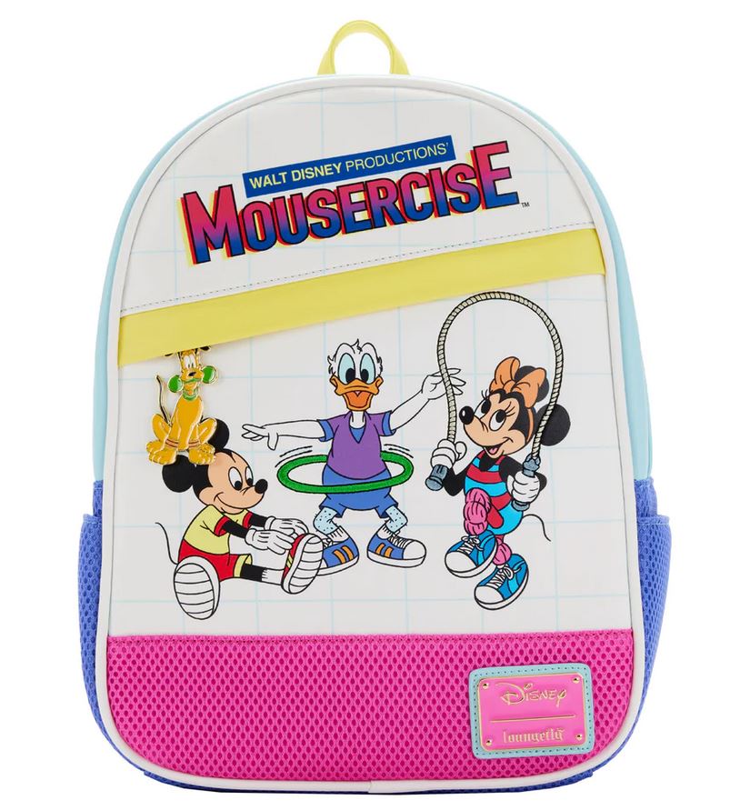 LOUNGEFLY DISNEY MICKEY MOUSE MOUSERCISE MINI BACKPACK (WDBK2353)