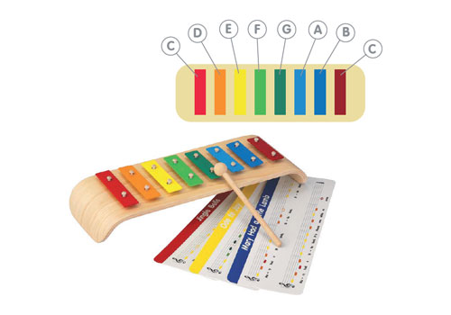 WOODEN GAME PLAN TOYS melody xylophone 6416