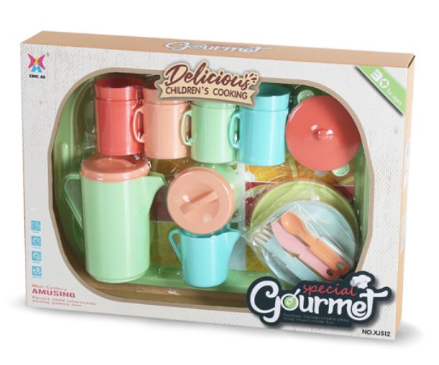 KITCHEN UTENSILS SET WITH MULTICOLOR TRAY