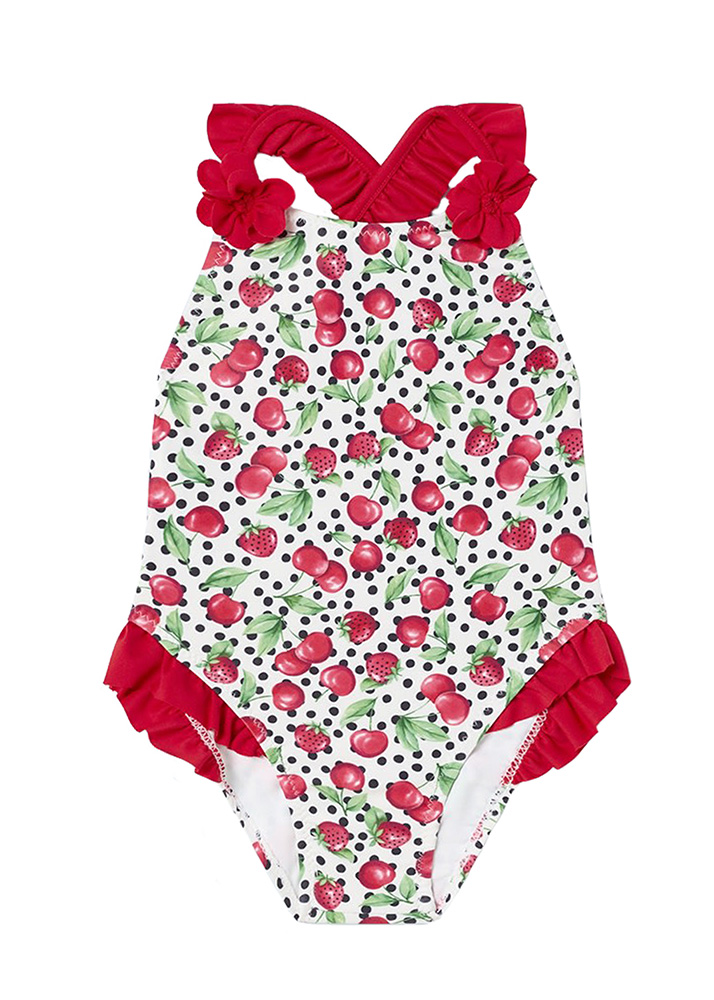 MAYORAL PRINTED SWIMSUIT RED