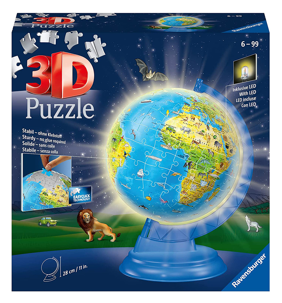 RAVENSBURGER 3D PUZZLE 180 pcs GLOBE NIGHT EDITION