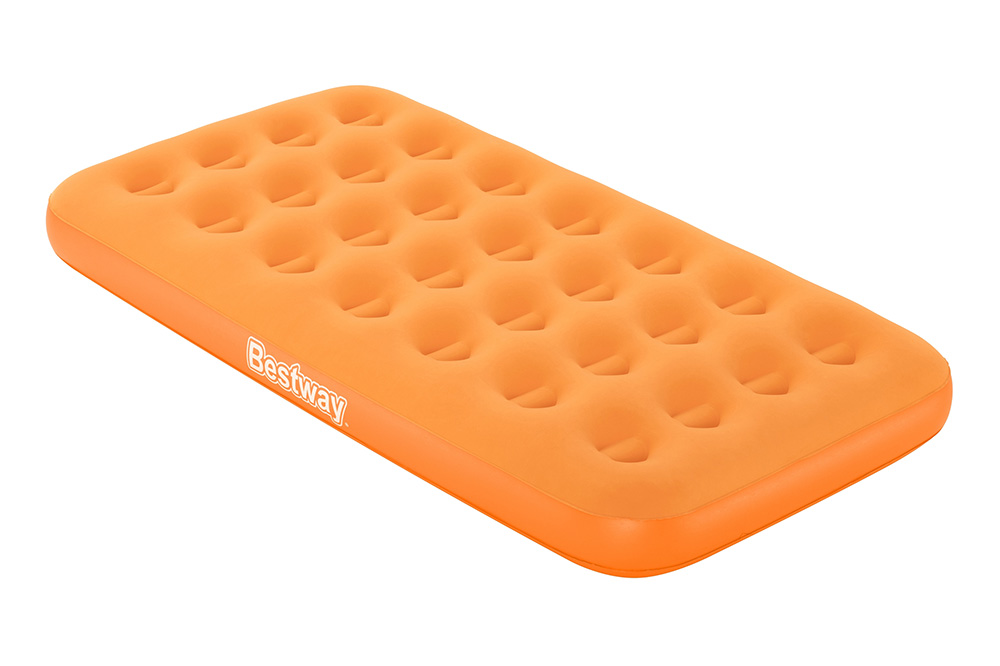 BESTWAY CHILDREN INFLATABLE AIRBED 158X89X18 cm DROWSY DREAMER AIR ORANGE WITH MANUAL HAND PUMP