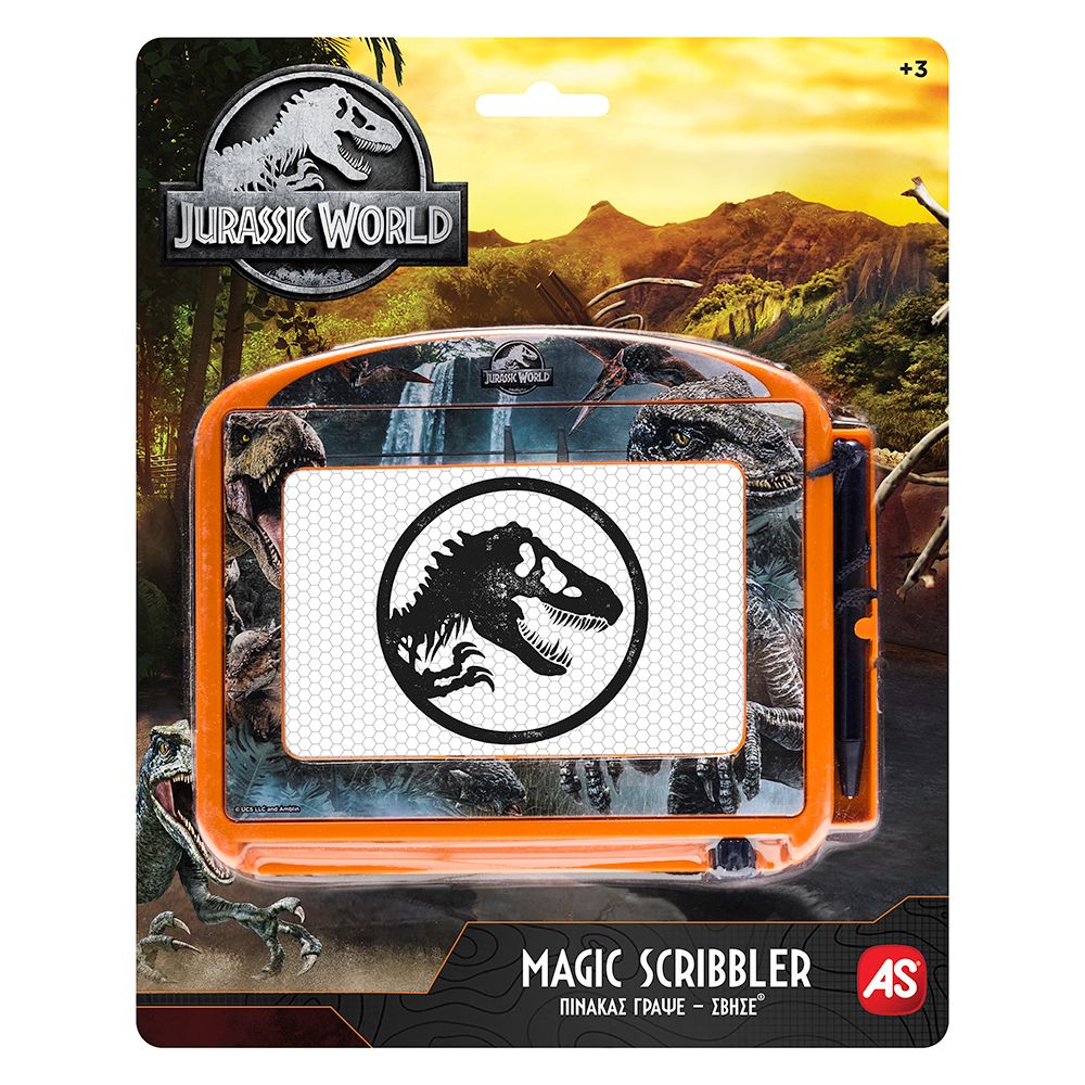 AS MAGIC SCRIBBLER TRAVEL JURASSIC WORLD FOR AGES 3+