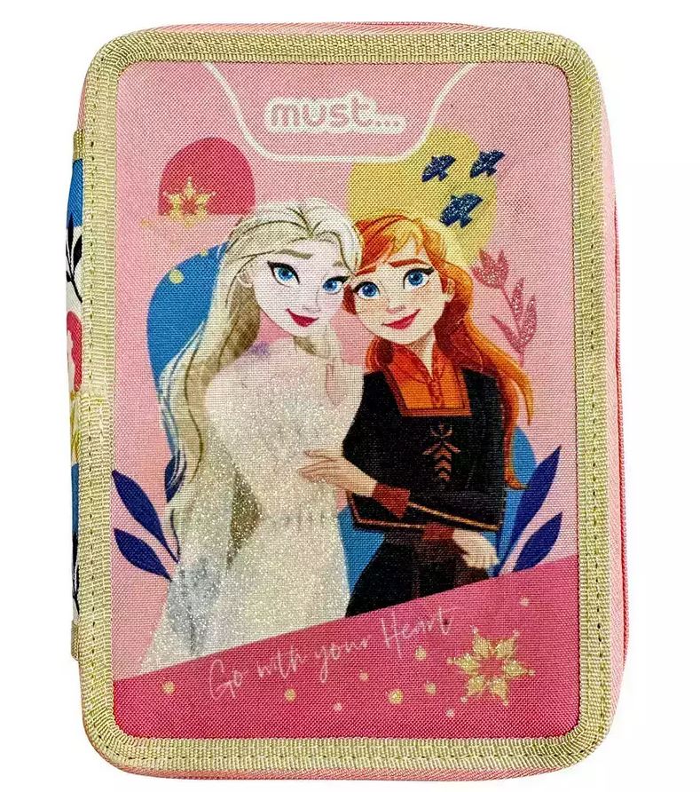 MUST DOUBLE FULL PENCIL CASE 15X5X21 cm FROZEN 2 GO WITH YOUR HEART