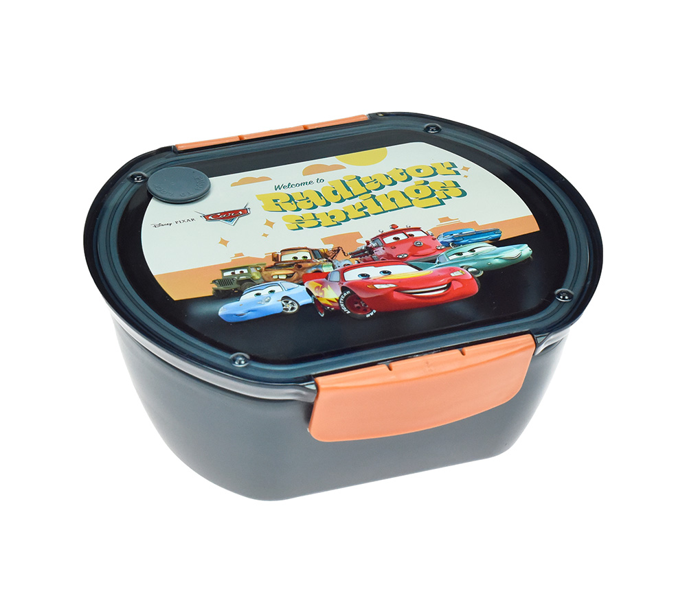 LUNCH BOX STAINLESS STEEL 680ml CARS ON THE ROAD