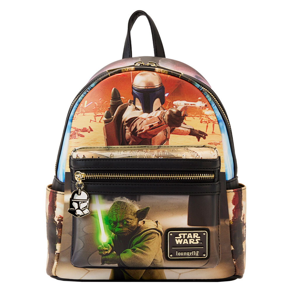 LOUNGEFLY DISNEY STAR WARS EPISODE TWO ATTACK OF THE CLONES SCENE MINI BACKPACK(STBK0385)