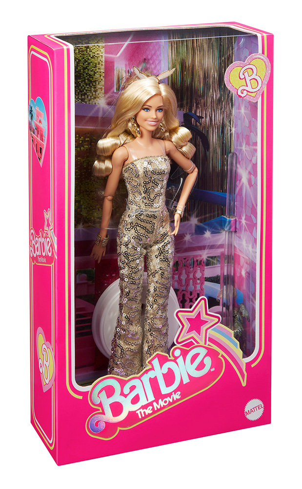 COLLECTIBLE DOLL BARBIE MOVIE GOLD DISCO JUMPSUIT