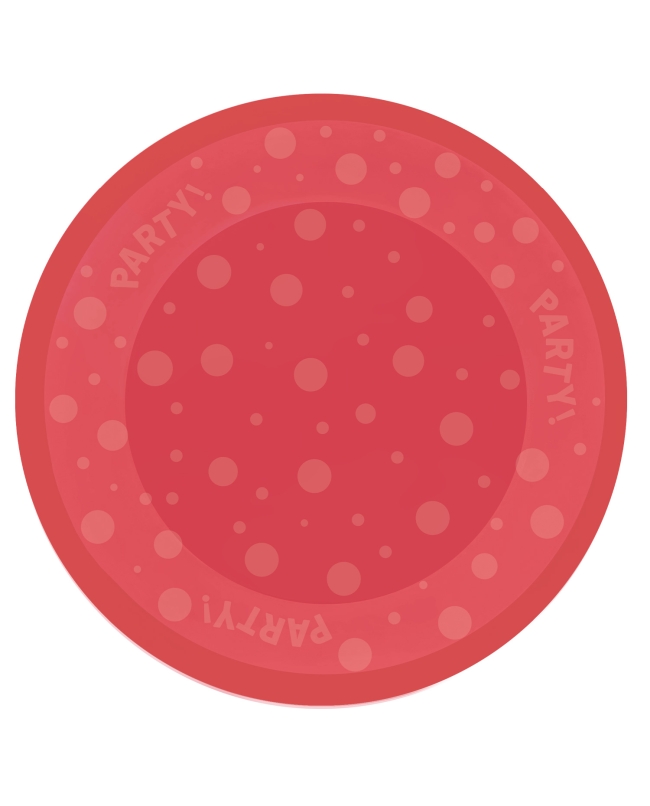 REUSABLE PLATE PARTY 21 cm RED