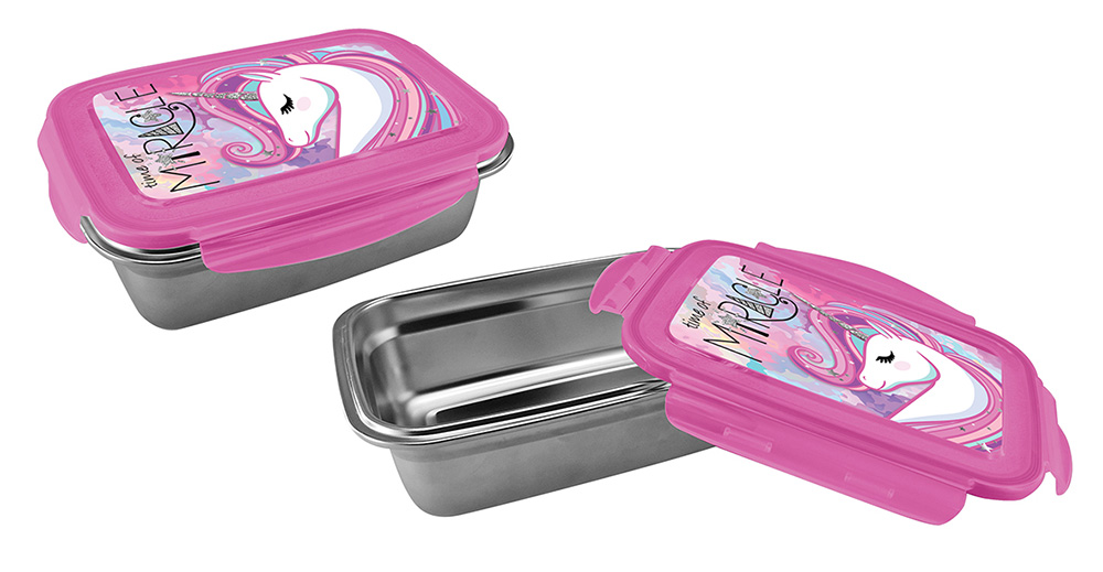 STAINLESS STEEL FOOD CONTAINER 800ml UNICORN