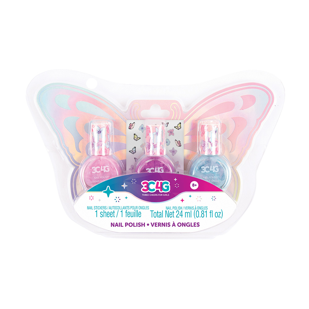MAKE IT REAL 3C4G BUTTERFLY NAIL POLISH TRIO