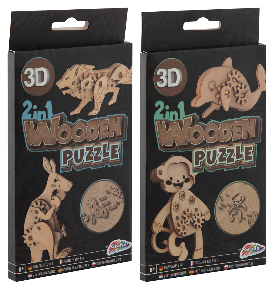 3D WOODEN PUZZLE - 2 DESIGNS
