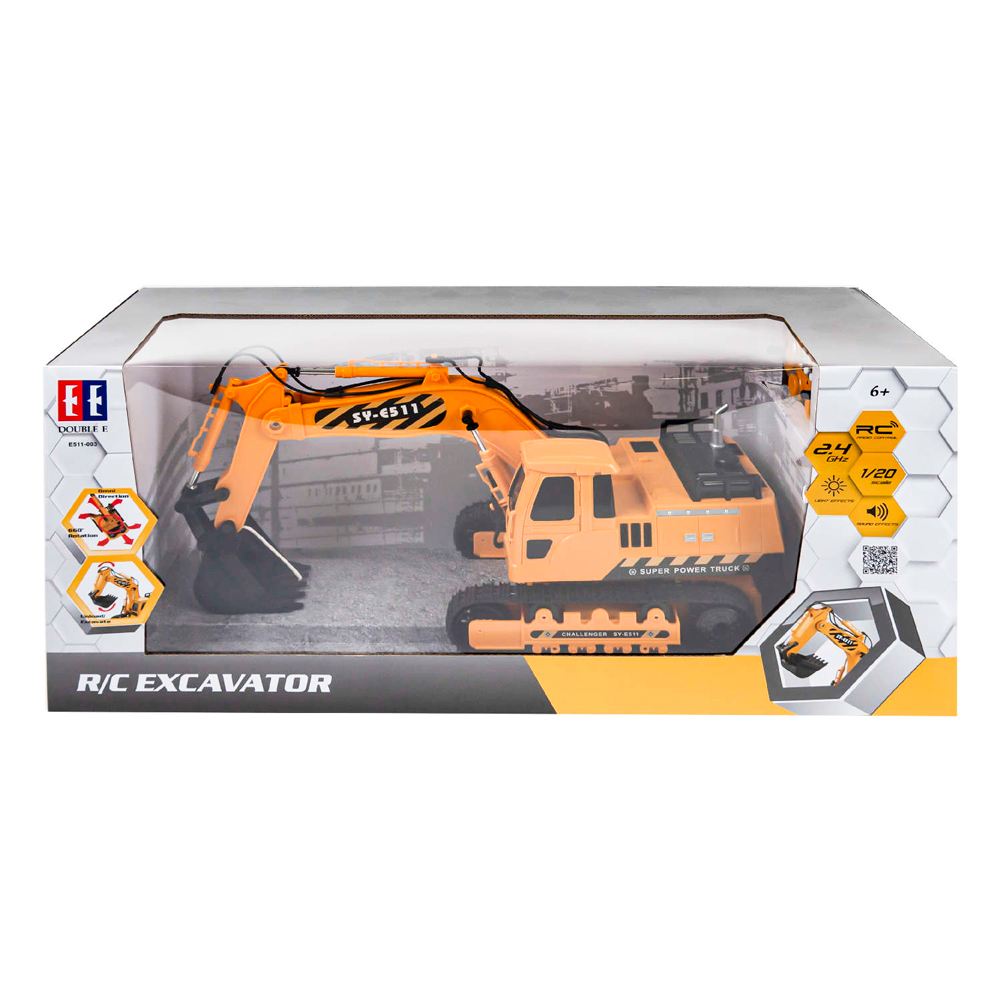 REMOTE CONTROL EXCAVATOR 1:20 WITH 6 FUNCTIONS 2.4GHz