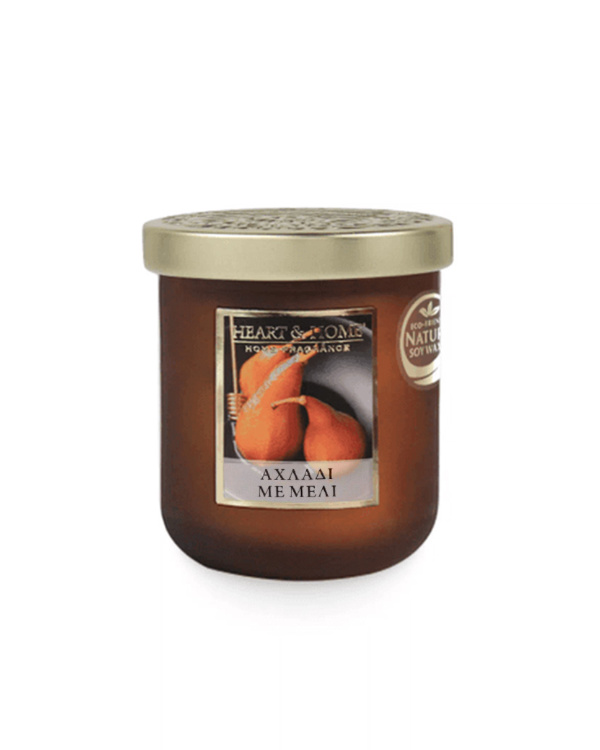 HEART & HOME MEDIUM CANDLE 110g PEAR WITH HONEY
