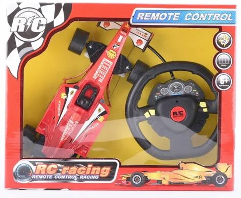 REMOTE CONTROL FORMULA WITH STEERING WHEEL 27MHz - RED