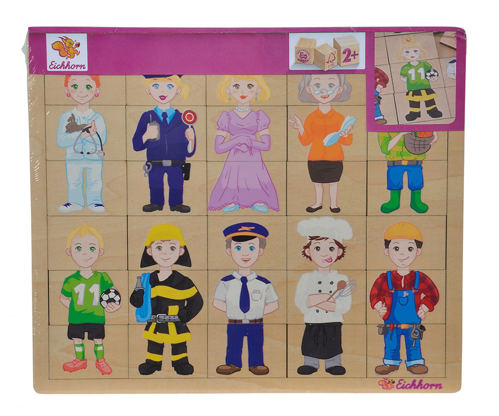 EICHHORN WOODEN LIFT OUT PUZZLE 30 pcs MIX AND MATCH