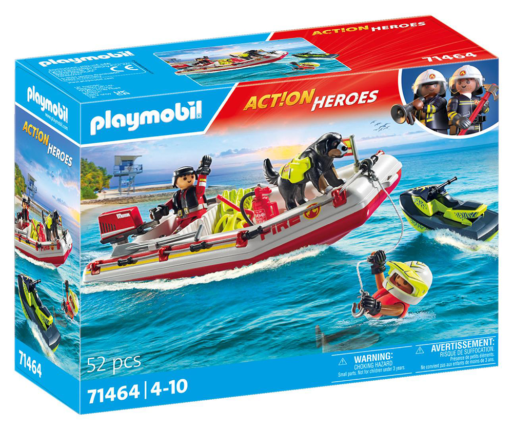 PLAYMOBIL CITY ACTION FIREBOAT WITH AQUA SCOOTER