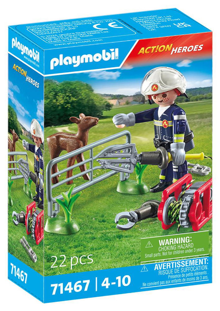 PLAYMOBIL CITY ACTION FIREFIGHTING MISSION ANIMAL RESCUE