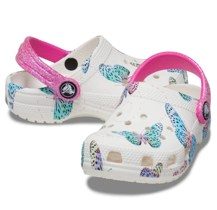 CROCS CLASSIC BUTTERFLY CLOG T WHITE-MULTI