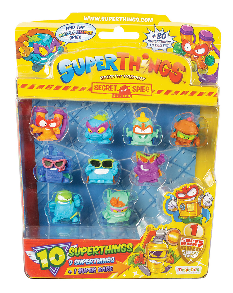 SUPERTHINGS SECRET SPIES BLISTER 9+1 COLLECTIBLE FIGURES FOR AGES 3+ - 4 DESIGNS