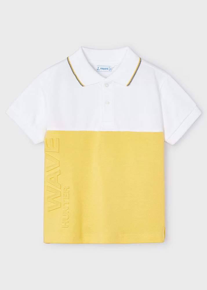 MAYORAL POLO SHORT SLEEVES EMBOSS YELLOW