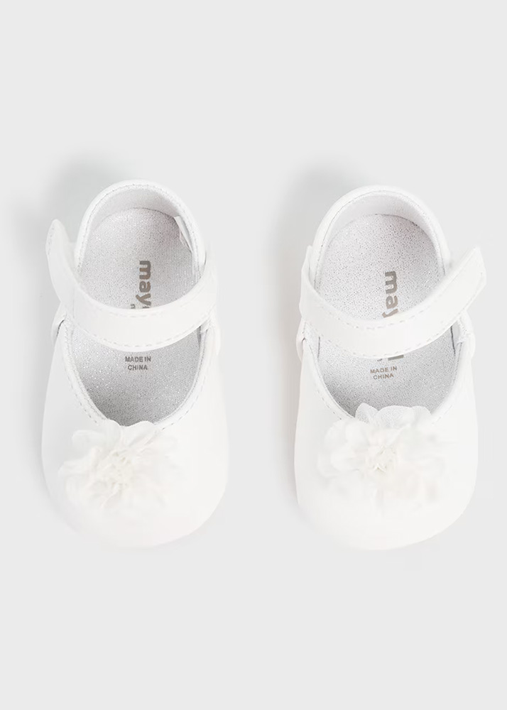 MAYORAL MARY JANE SHOES FLOWER WHITE