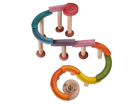WOODEN GAME PLAN TOYS ROUTES WITH BALL - EQUIPPED